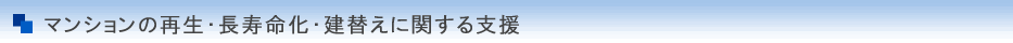マンションの再生・長寿命化・建替えに関する支援 